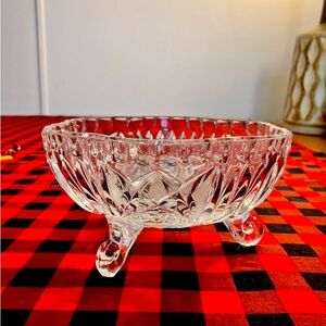 Vintage Princess House 24% Lead Crystal 3 Legged Candy Dish